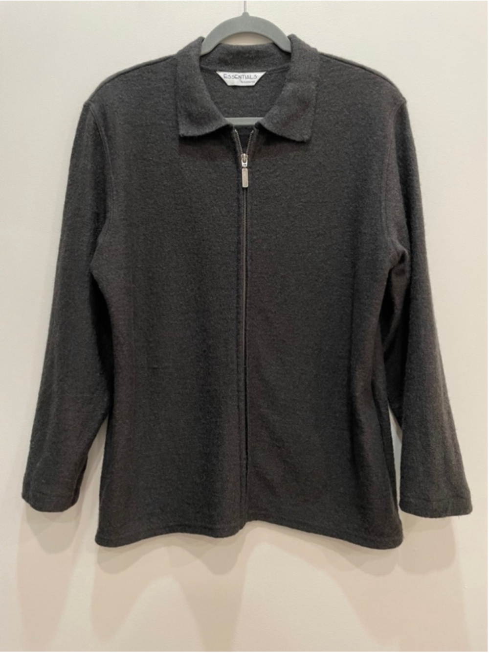 Koret Vintage Wool Zip Up Jacket Cardigan Women M Capsule Minimalist Old Money